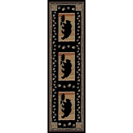 Sleep Ez Hearthside Take the Lead Area Rug - Black - 2 ft. 3 in. x 7 ft. 7 in. SL3082201